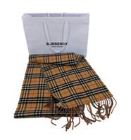 Burberry Scarf New 230cm x 30cm Check 100% Cashmere Green