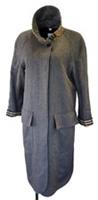 Burberry Cashmere Car Coat UK 14 USA 12 IT 46 L Grey Nova Check Trench Dayrell - 14 Regular