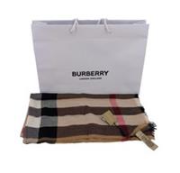 Burberry Scarf Half Mega Check Silk & Cashmere 50cm x 175cm