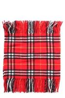 Burberry Cashmere Check Happy Scarf / Red / RRP: &pound;550.00