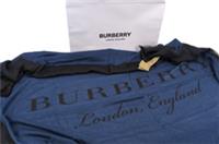 Burberry Scarf New 140 x 140 cm Navy Black Wool Silk Cashmere Italy
