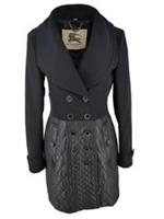 Burberry Trench Coat UK 10 USA 8 IT 42 Virgin Wool Cashmere Lambskin Leather - 10 Regular