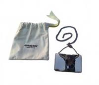 Burberry Mini Bag Coin Purse Patent Leather Bambi Deer Jessie White TB WOC