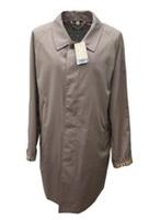 Burberry Car Coat Camden IT 60 UK 50" Chest Cotton Check Men's Taupe Brown BNWT - XXL Regular