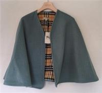 Burberry Cape Poncho Italy 150 x 60 cm New Eggshell Blue Vintage Check Cocoon - One size Regular