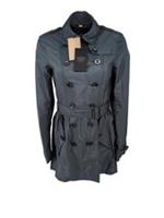 Burberry Trench Coat 6 Dorsleigh S US 4 Mid Length Rain Coat Steel Blue - 6 Regular