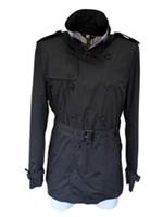 Burberry Trench Coat Kensington XL IT 54 44" Chest Black Lightweight Rain Jacket - XL Regular