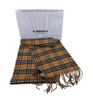 Burberry Scarf New 230cm x 30cm Check 100% Cashmere Green