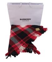 Burberry Scarf Red Triangular Scarf Check 2018 Tartan Hand Knitted