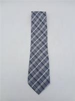 Burberry Navy Plaid Silk Tie Made in Italy for Men Designer Classic