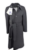 Burberry Wool Twill Car Coat UK 4 US 2 IT 36 XS Black Overcoat - 4 Regular