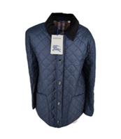Burberry Jacket Large XL IT 54/56 Navy Diamond Quilted Willowbrook Check - XL Regular