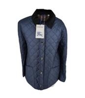 Burberry Jacket Large XL IT 54/56 Navy Diamond Quilted Willowbrook Check - XL Regular