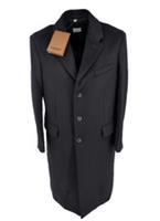 Burberry Black Coat IT 54 Virgin Wool Hawkhurst XL Single Breasted Mens Overcoat - IT 54 Regular