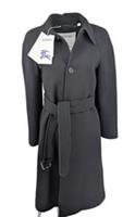 Burberry Wool Twill Car Coat UK 4 US 2 IT 36 XS Black Overcoat - 4 Regular