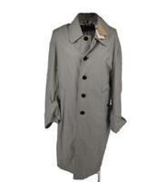 Burberry Mens Trench Coat IT 58 48 EU England Slate Green Single Breasted Cotton - IT 58 Regular