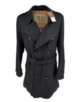 Burberry Kensington Trench Coat IT 54 EU 44 England Black Mid Length - IT 54 Regular