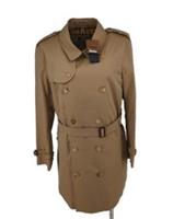 Burberry Chelsea Mens Trench Coat Honey IT 58 XL XXL 48" Chest Mid Length - IT 58 Regular