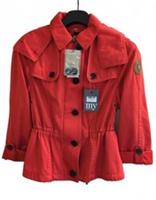 Burberry Womens Jacket XS Orange Detachable Hood Trench Short Cotton - XS Regular