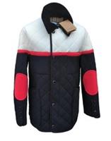 Burberry Mens Jacket IT 54 Italy Ultra Rare Nova Check Coat Black Red White - XL Regular