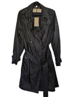 Burberry Womens Black Trench Coat UK 14 US 12 S IT 46 Lightweight Polyamide - 14 Regular