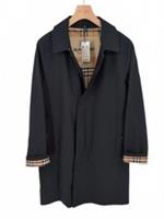 Burberry Mens Black Trench Coat Camden IT 52 EU 42 Nova Check Heritage Gabardine - IT 52 Regular