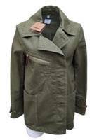Burberry Womens Jacket UK 6 Thick Cotton Field Green Khaki Italy USA 4 IT 38