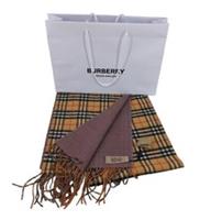 Burberry Scarf New 230cm x 30cm Check 100% Cashmere Lilac
