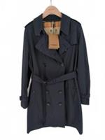 Burberry Womens Kensington Trench Coat UK 12 Navy Blue Mid Length US 10 IT 44 - 12 Regular