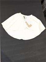 Burberry Capelet One Size White Cotton Silk NWT