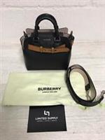 BURBERRY BABY BELT LEATHER BAG BLACK 80066782