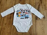 New Burberry white long sleeve babygrow/babysuit size UK 9 months