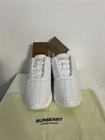 Burberry White Leather Quilted Trainers Size 5