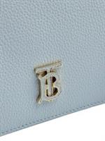 NEW Burberry TB Pouch Grainy Leather Pale Blue Small Shoulder Bag