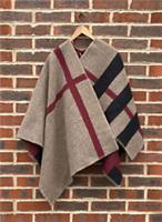 Bnwt Burberry Prorsum Ladies Wool House Check cape Jacket Monogram A393 - One Size Regular