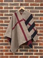 Bnwt Burberry Prorsum Ladies Wool House Check cape Jacket Monogram A393 - One Size Regular
