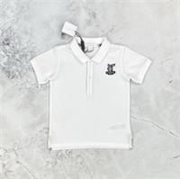 Burberry 'Knight Logo' White Short Sleeve Polo Shirt Size Age 2 2Y *BNWT* NEW