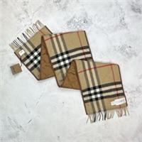 Burberry Reversible Leather Trim Quilted Nova Check Cashmere Scarf *BNWT*