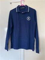 BNWOT Burberry Long-Sleeve Polo Shirt M, Navy - M Regular