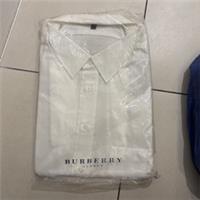 Burberry Men's White Shirt 19/35B Button Down Long Sleeve - 19/35B Regular