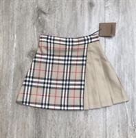 Burberry Girls beige check wool lana Skirt Age 4 Yrs BNWT RRP £330