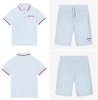 Burberry Horseferry Swim Shorts & script logo-print cotton piqu polo 12 Yrs