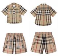 Burberry girls patchwork Vintage Check cotton shorts & stretch shirt age 6 yrs