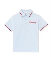 Burberry Kids script logo-print cotton piqu polo shirt age 14 Yrs