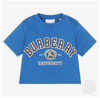 Burberry T shirt Baby Boys age 12 Months Blue Cotton Varsity