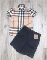 Burberry boys shorts & check shirt age 8 Yrs BNWT RRP £350