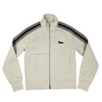 Burberry Mens Beige Embroidered Striped Track Jacket Size S - S Regular