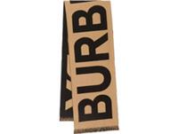 BURBERRY LOGO JACQUARD WOOL ARCHIVE BEIGE SCARF 8057147 1