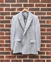 Burberry Mens Cashmere Silk Blazer Jacket MEDIUM 48 Grey Prorsum Brit Knit Wool - M Regular