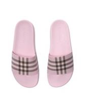 Burberry Candy Pink Check Womens Slides UK Size 7 EU 40 RRP &pound;325